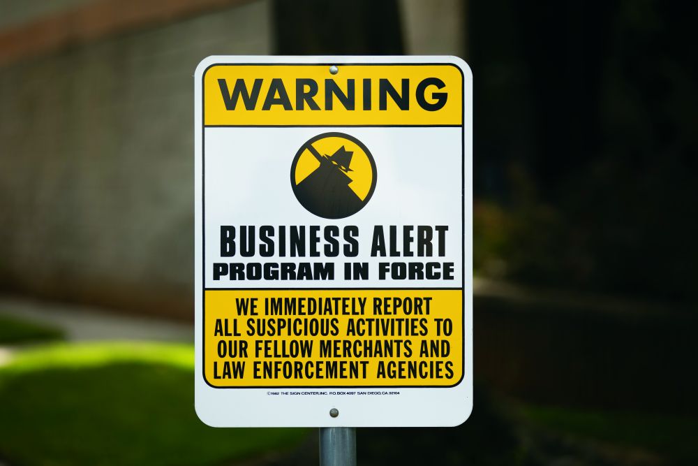 Business Alert Sign Small