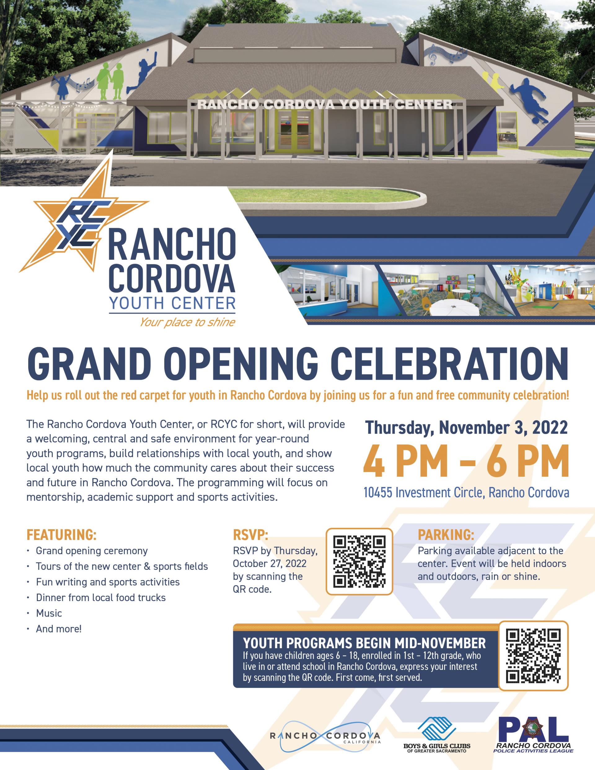 RCYC Grand Opening Flyer - ENG