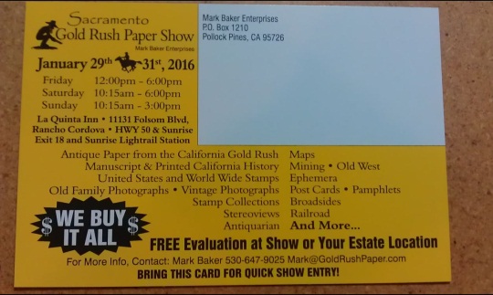 Gold Rush Paper Show